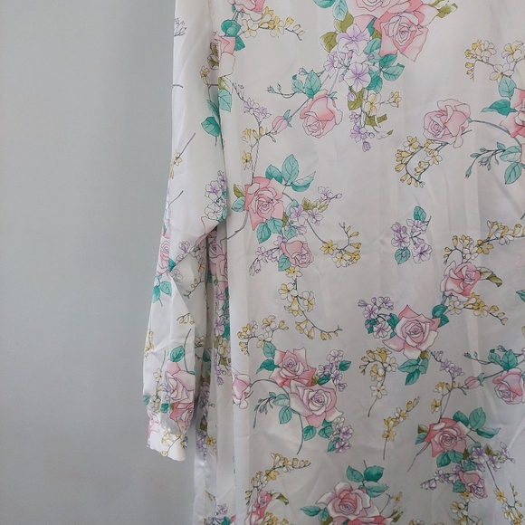 Christian Dior Vintage Lounge Wear nightgown Medium tie neck floor length - Picture 12 of 15